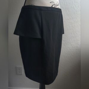 🆕 Premise Black peplum Pencil Midi Skirt Business Casual Office Work_8